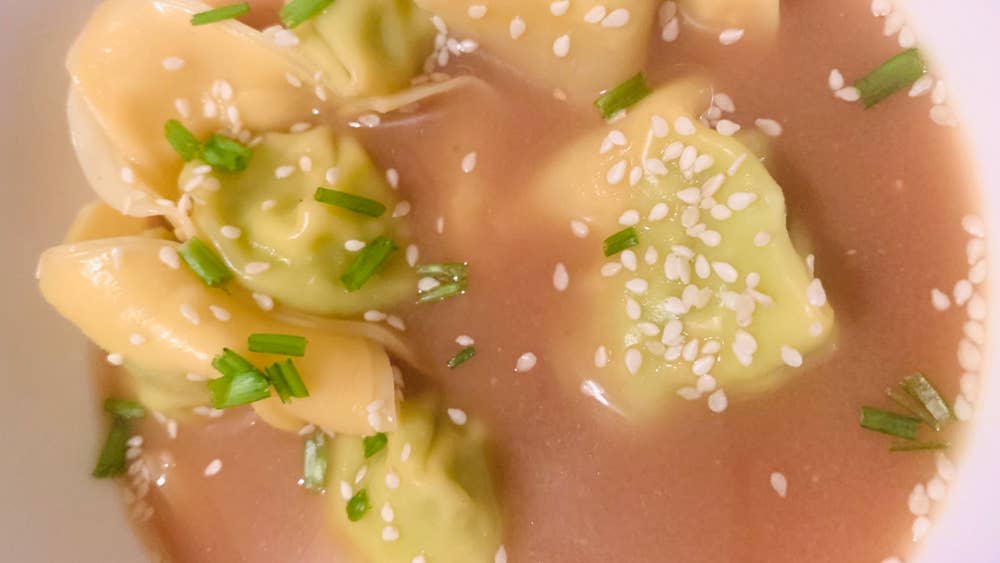 Edamame Truffle Dumplings In Miso Broth Recipe by Tasty