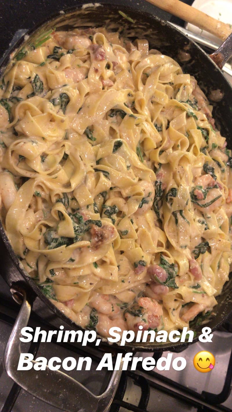 Bien Tasty Fettuccine Alfredo With Spinach And Shrimp Recipe | Besto Blog