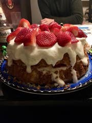 Improvised #angel food #cake pan--springform pan with smal…