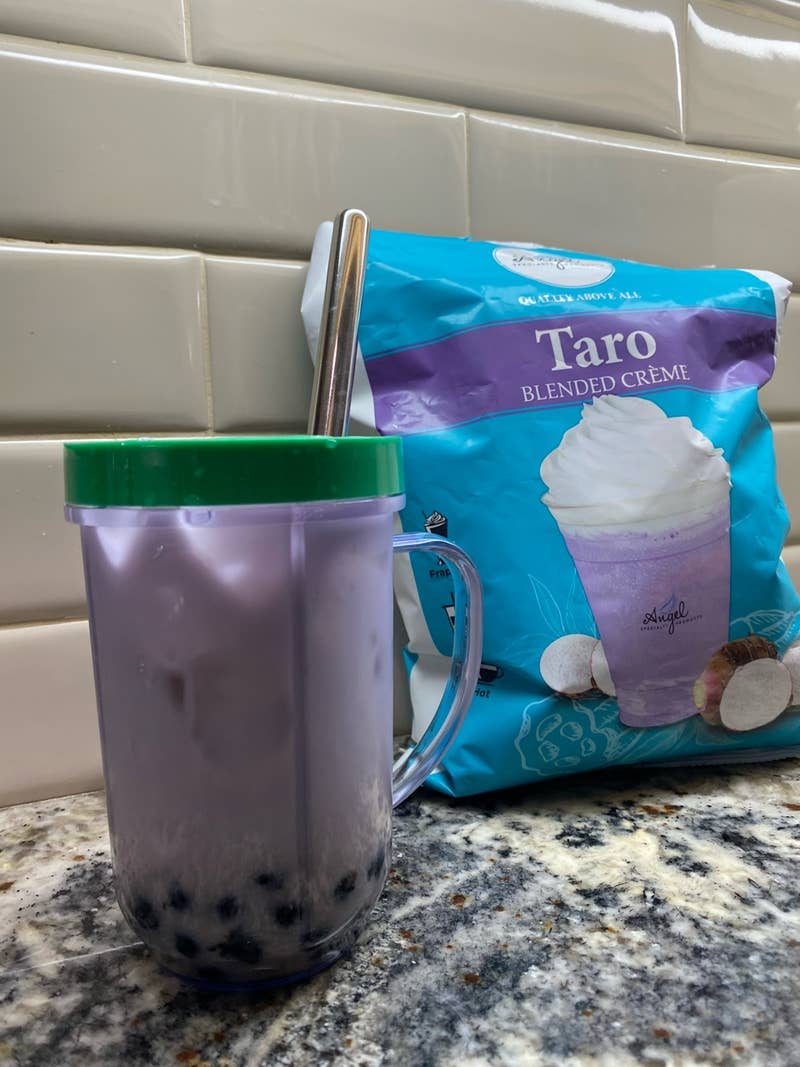 Taro Milk Tea With Boba Recipe By Tasty