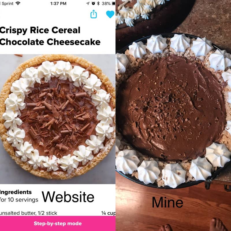 Crispy Rice Cereal Chocolate Cheesecake Recipe By Tasty