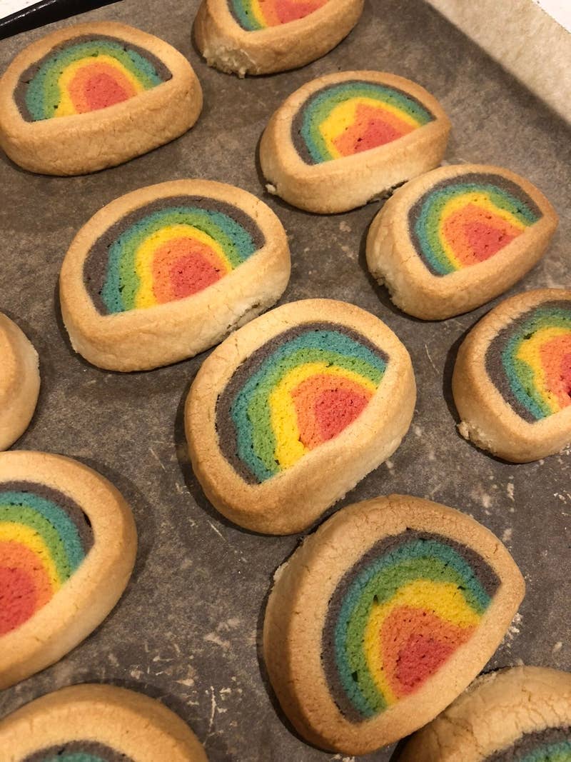 Slice And Bake Rainbow Cookies Recipe By Tasty