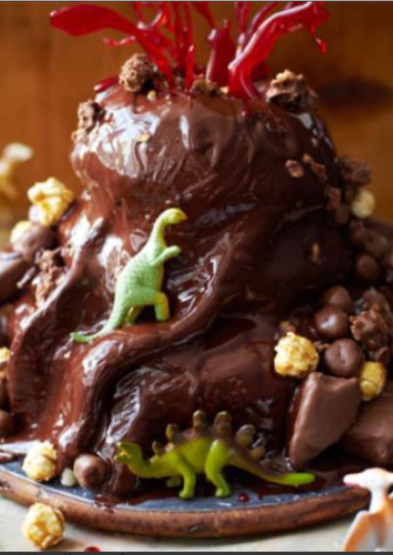 Volcano Cake With Dry Ice And Candy