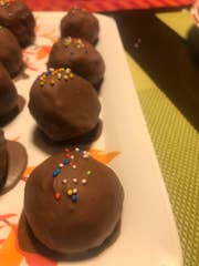 No-bake Chocolate Peanut Butter M&M Balls Recipe by Tasty