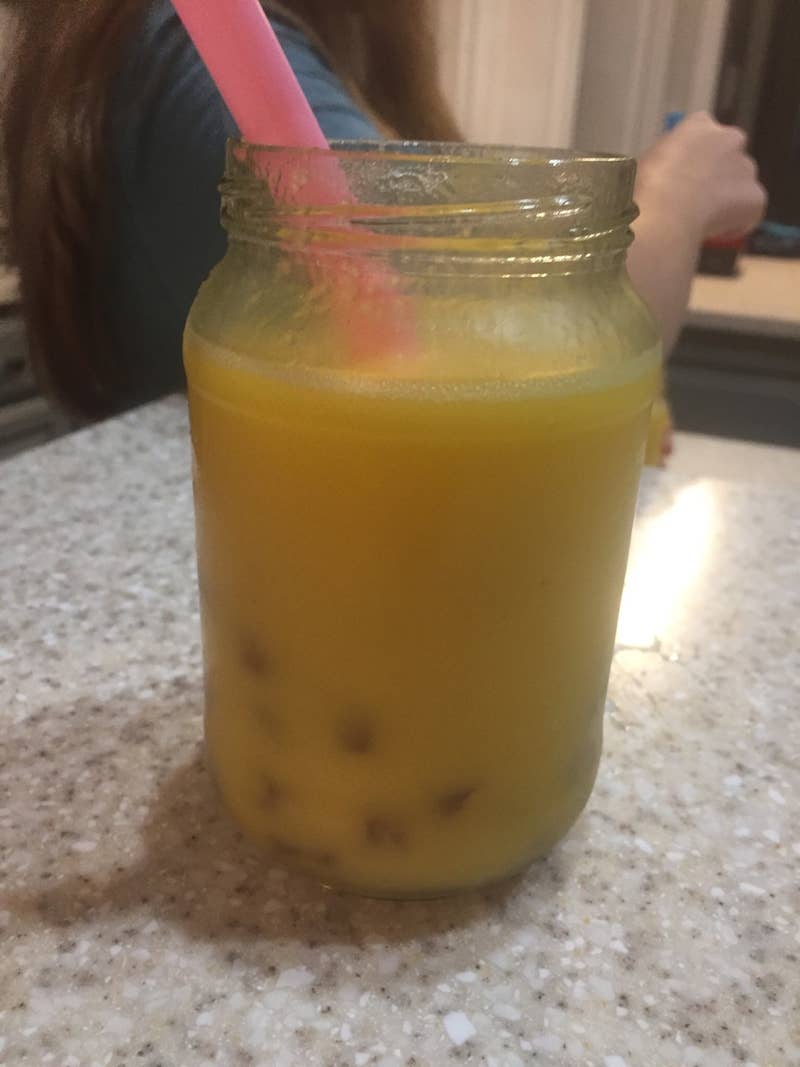 Mango Smoothie With Boba Recipe By Tasty