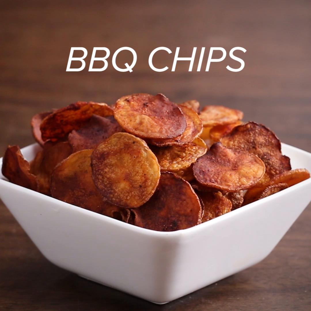 Homemade Barbecue Potato Chips - Just a Taste