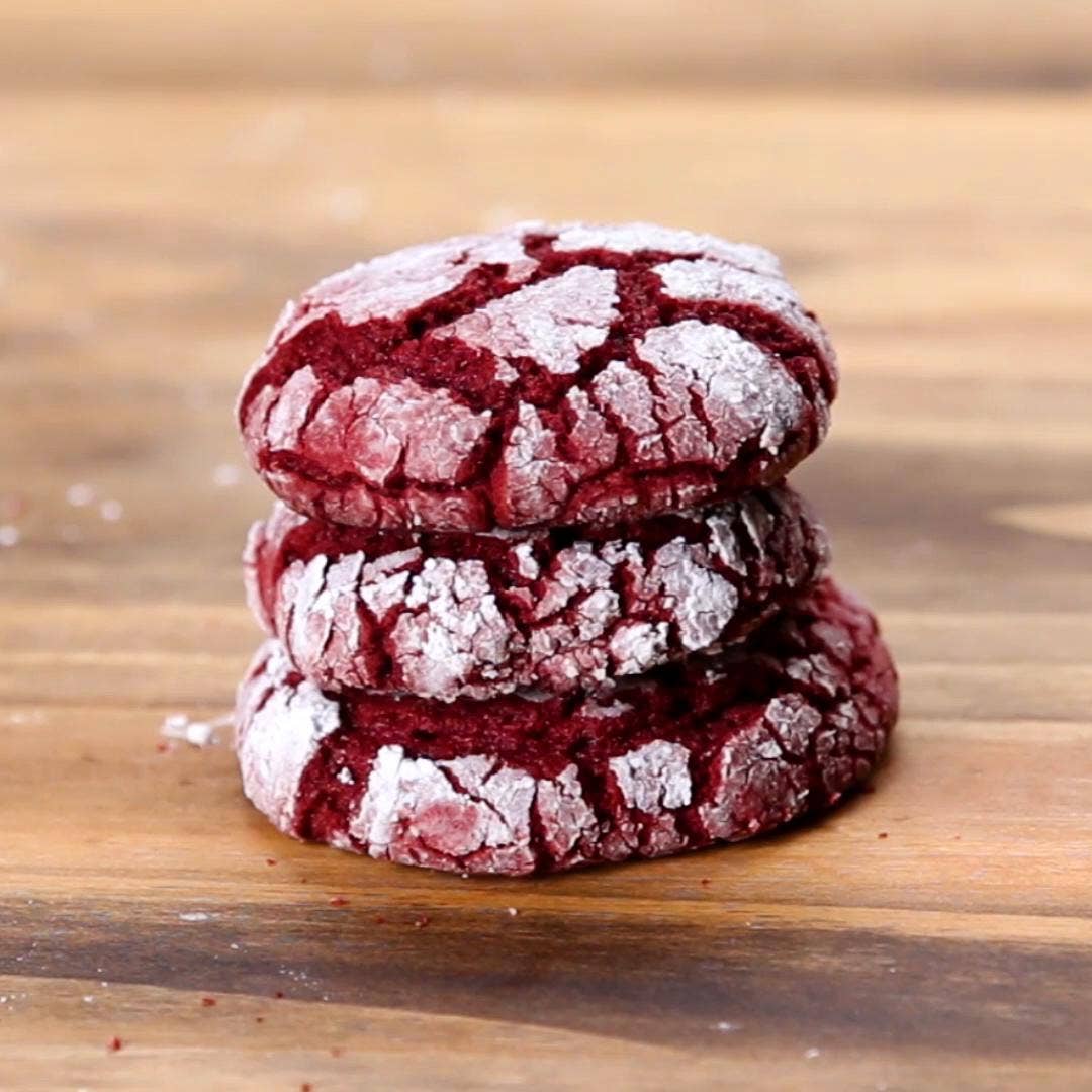 Red Velvet Gooey Butter Cookies Cake Mix Cookies Taste And Tell