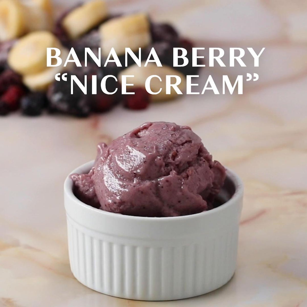 Banana Berry Nice Cream Recipe by Tasty