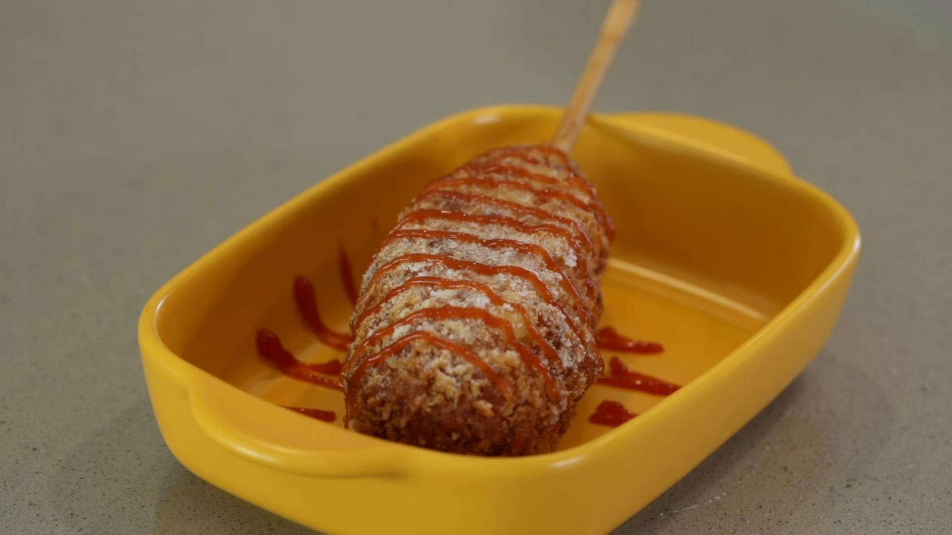 Korean Street Food-Style Potato Hot Dogs Recipe by Tasty