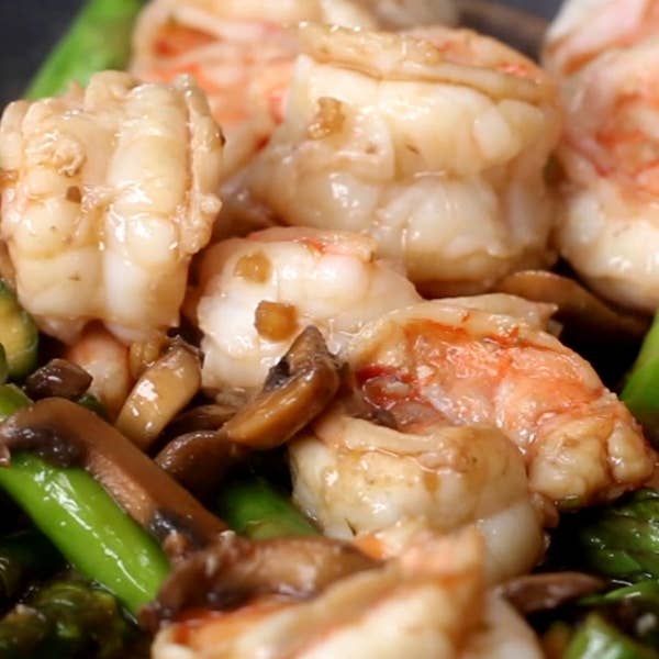 Ginger Mushroom Shrimp Stir-fry