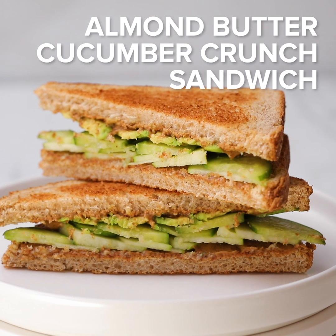 Almond Butter Cucumber Crunch Sandwich Recipe By Tasty