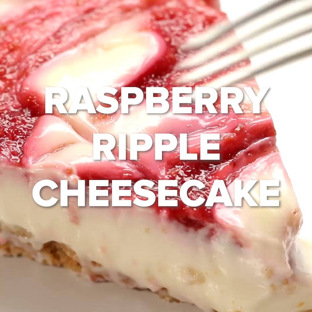 Raspberry Ripple Cheesecake Recipe By Tasty