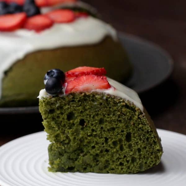 Easy Rice Cooker Green Tea Cake Recipe by Tasty
