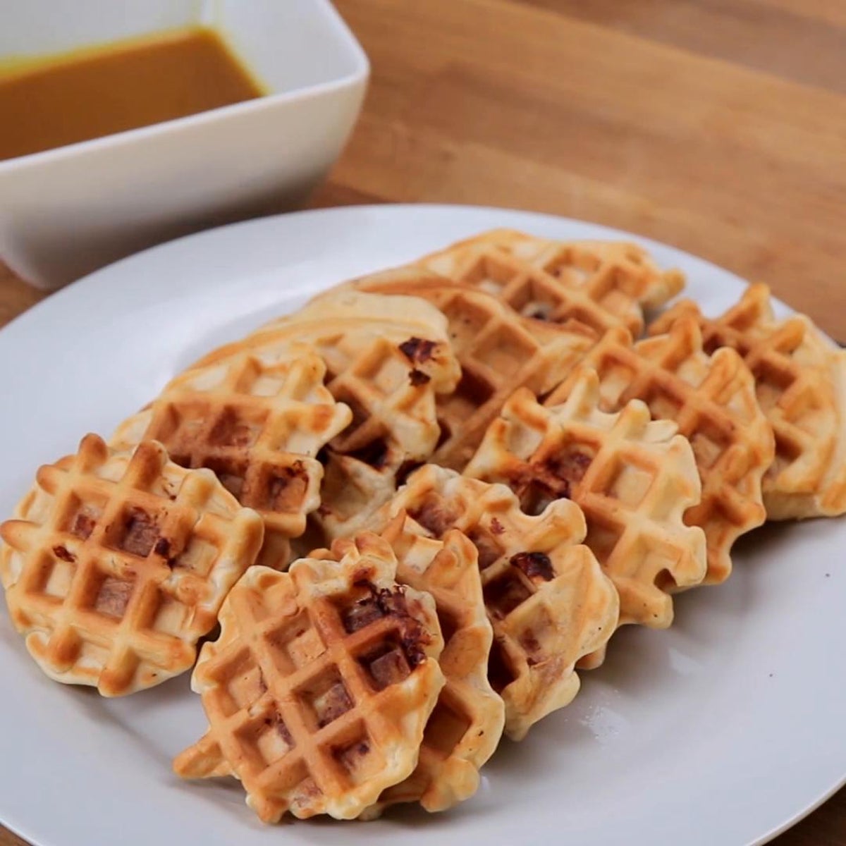 Chicken & Waffle Bites Recipe by Tasty