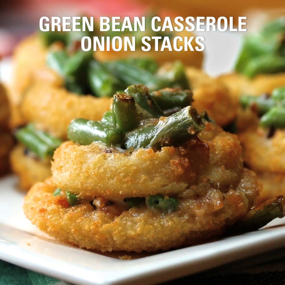 Slow Cooker Green Bean Casserole - Onion Rings and Things