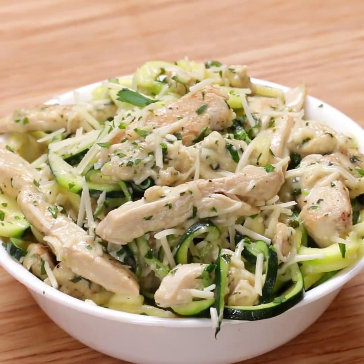 Zucchini Noodle Chicken Alfredo Recipe by Tasty-image