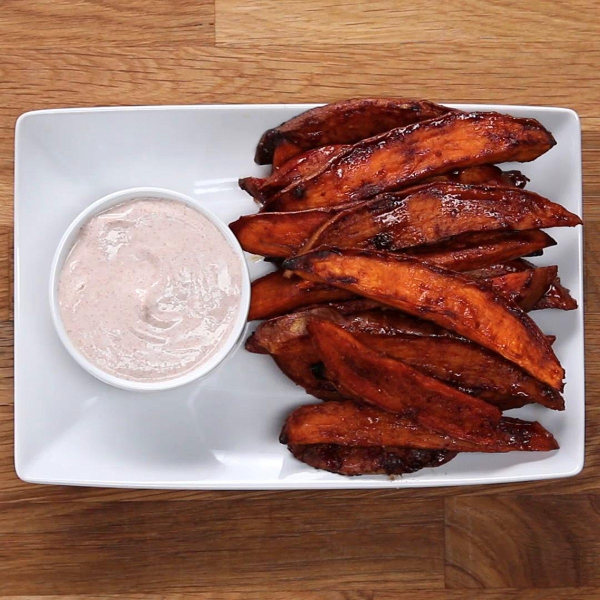 Cinnamon Sugar Sweet Potato Fries with Toasted Marshmallow Sauce