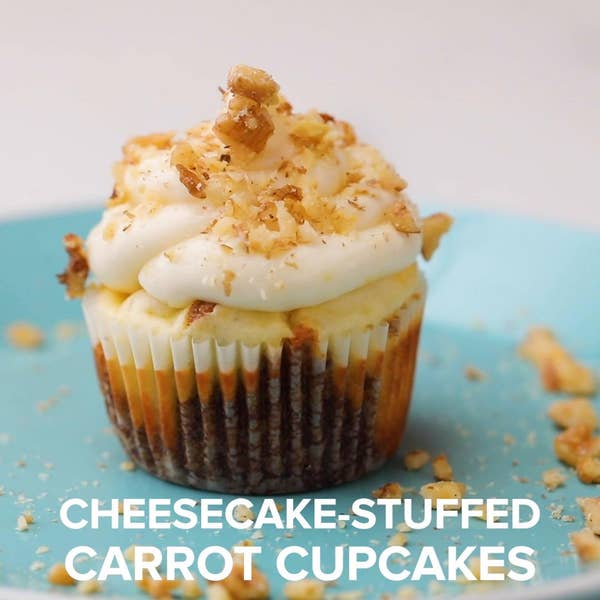Cheesecake-Stuffed Carrot Cupcakes