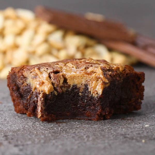 Peanut Butter Swirl Boxed Brownies