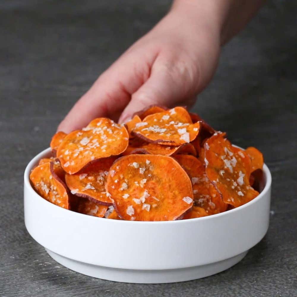 2minute Sweet Potato Chips Recipe by Tasty