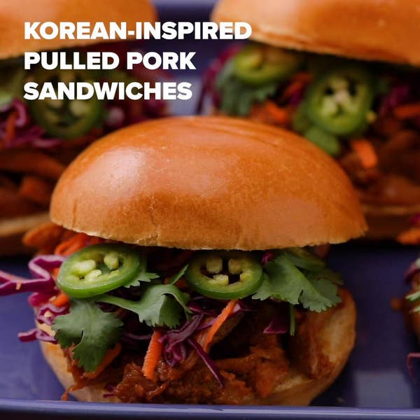 Korean-Inspired Pulled Pork Sandwiches