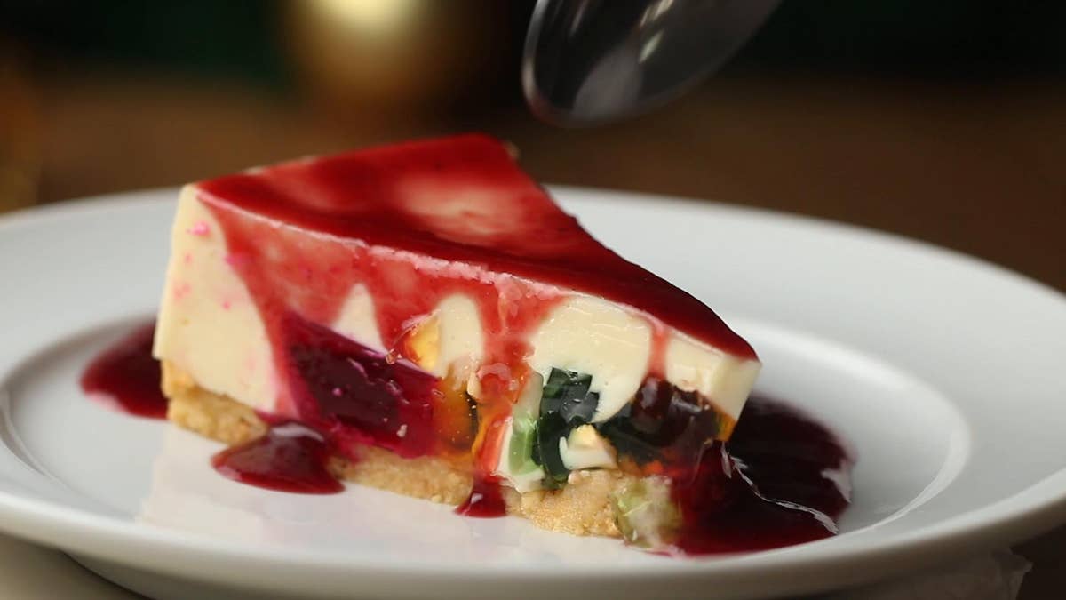 Colorful Gelatin Cheesecake  