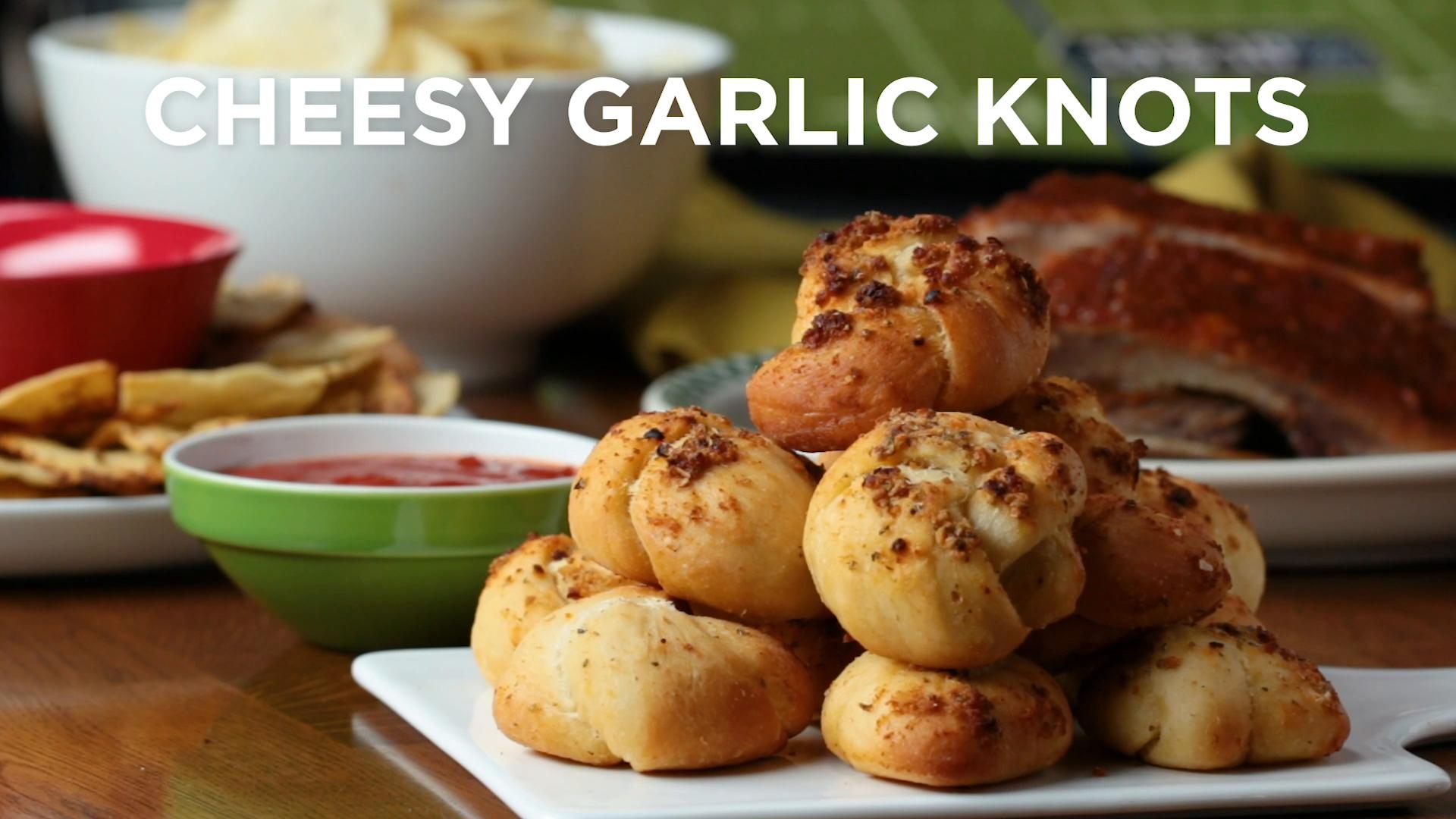 Cheesy Garlic Knots Recipe By Tasty