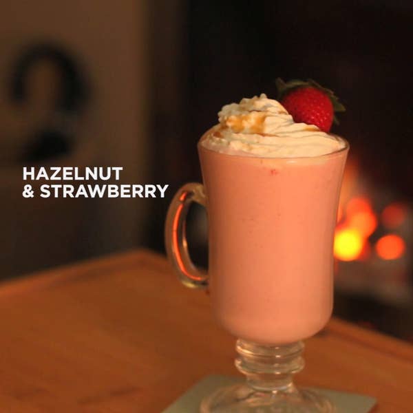 Hazelnut Strawberry Hot Chocolate
