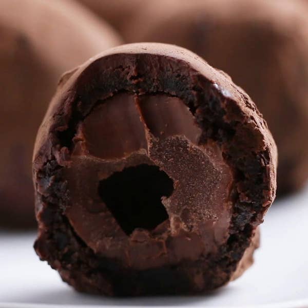 Truffle Stuffed Brownie Truffles