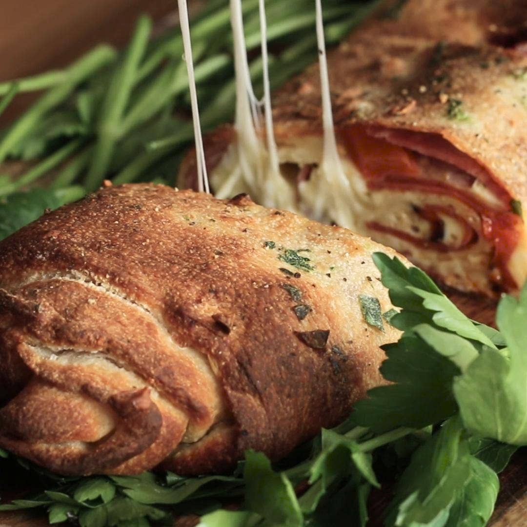 Cheesy Pepperoni Stromboli Recipe By Tasty