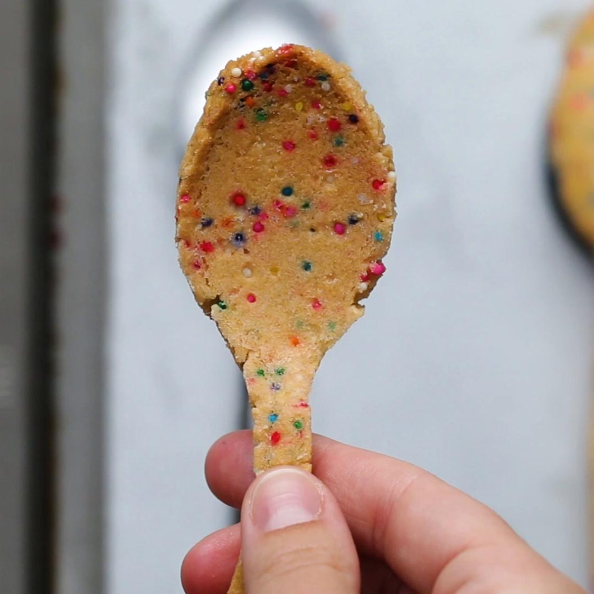 It is new, it is edible, it is incredible! It's a cookie spoon.