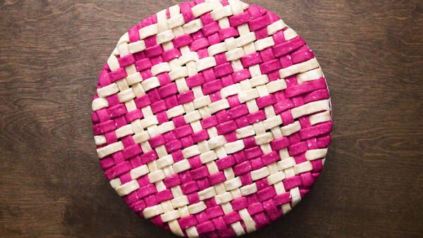 Two-Colored Woven Pie