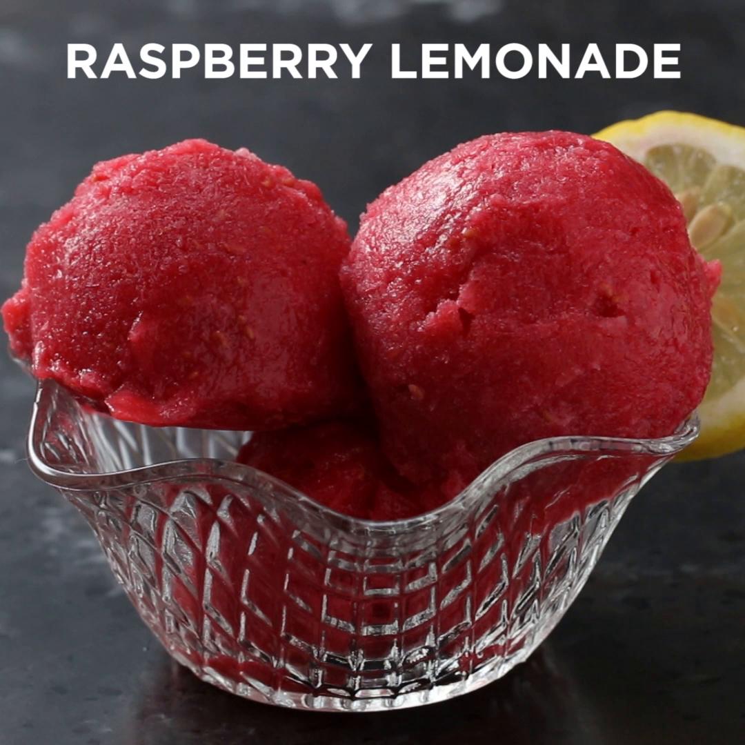 Raspberry Lemonade Sorbet Recipe by Tasty_image