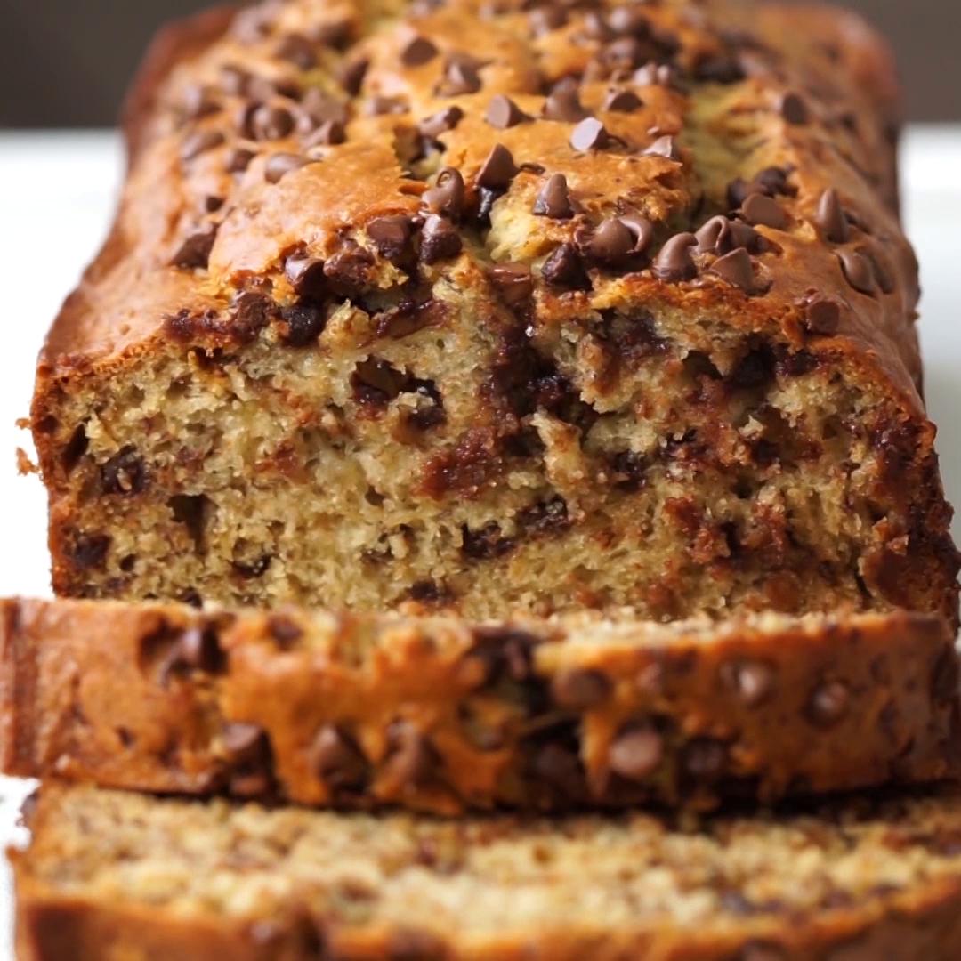 One Bowl Chocolate Chip Banana Bread Recipe by Tasty_image
