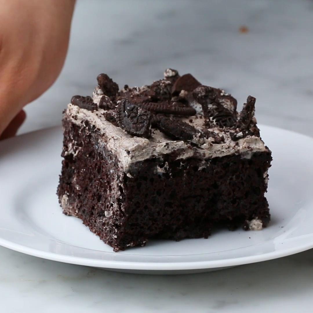 Cookies And Cream Poke Cake Recipe by Tasty