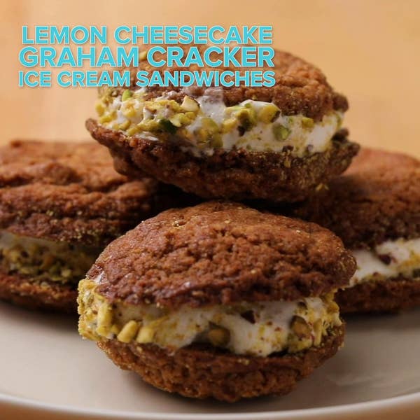 Lemon Cheesecake Graham Cracker Ice Cream Sandwiches