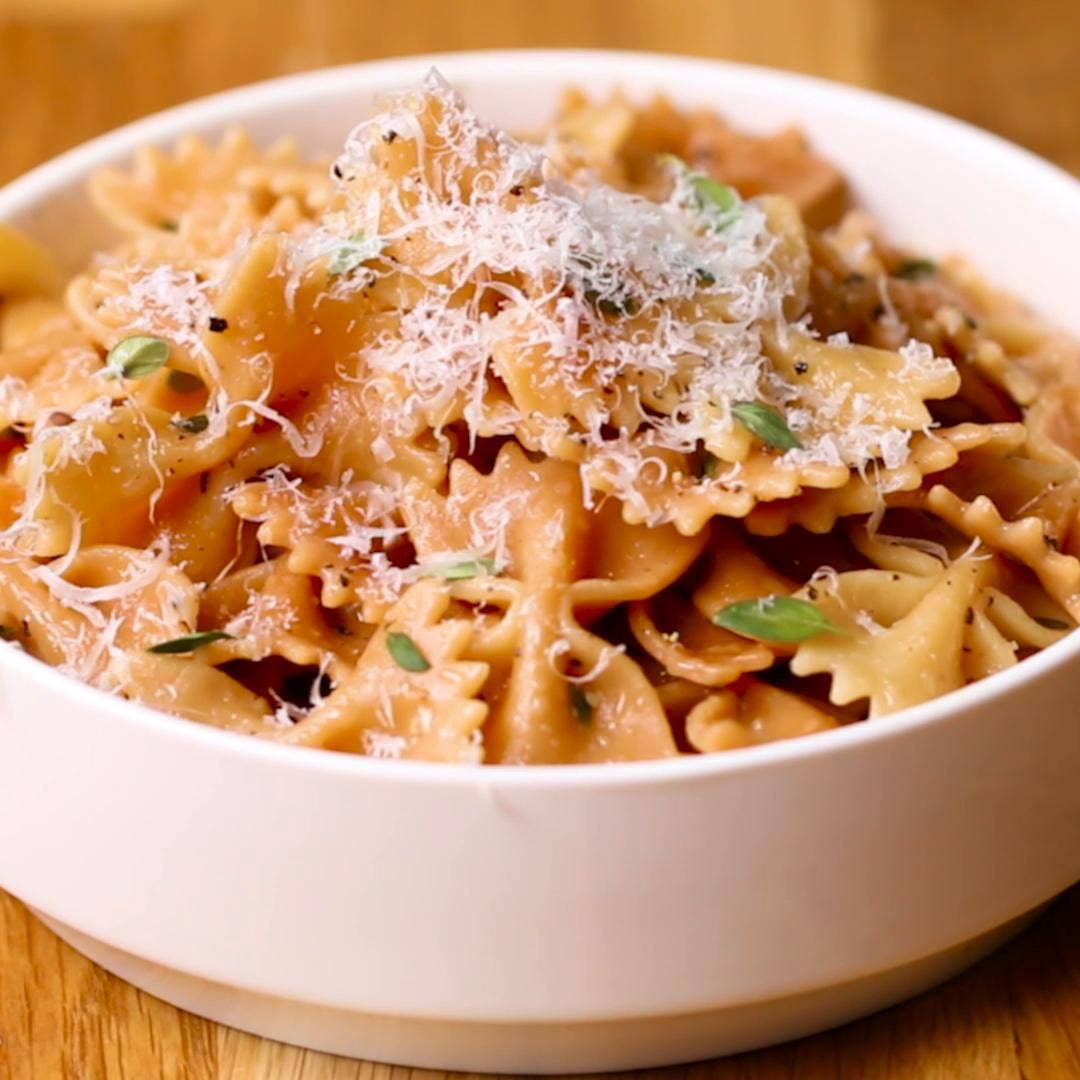 Toasted Farfalle With Thyme Sauce Pasta Recipe By Tasty
