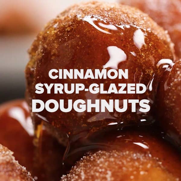 Cinnamon Syrup-Glazed Doughnuts