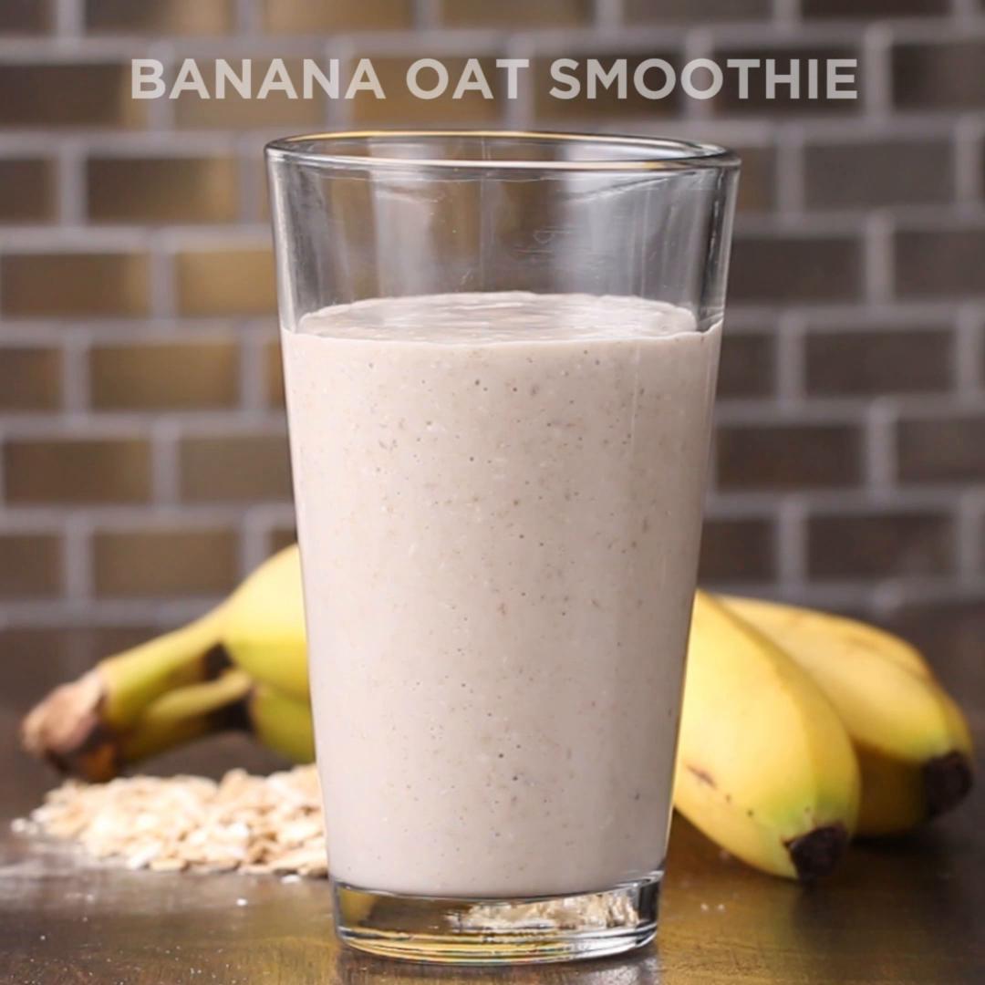 3 Ingredient Banana Oat Smoothie Recipe By Tasty