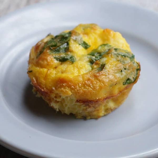 Spinach And Feta Baked Egg Cups