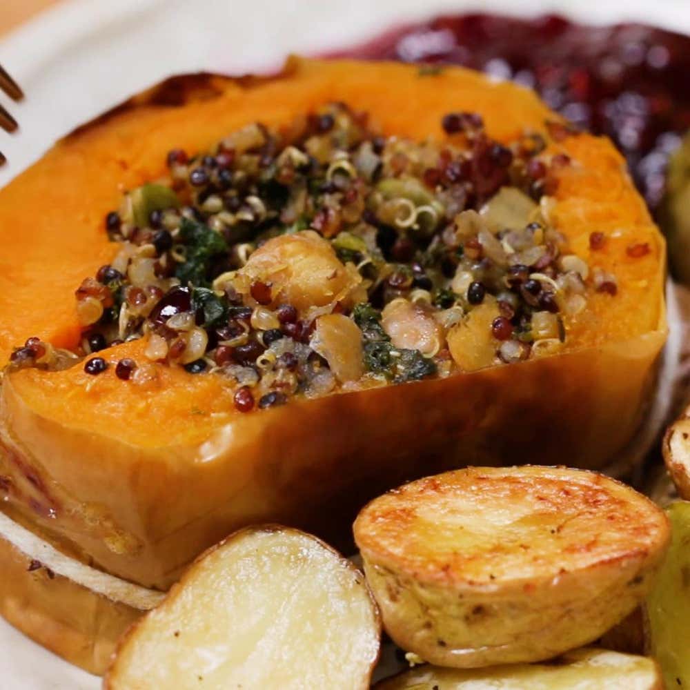 Festive Stuffed Butternut Squash Recipe By Tasty 8663