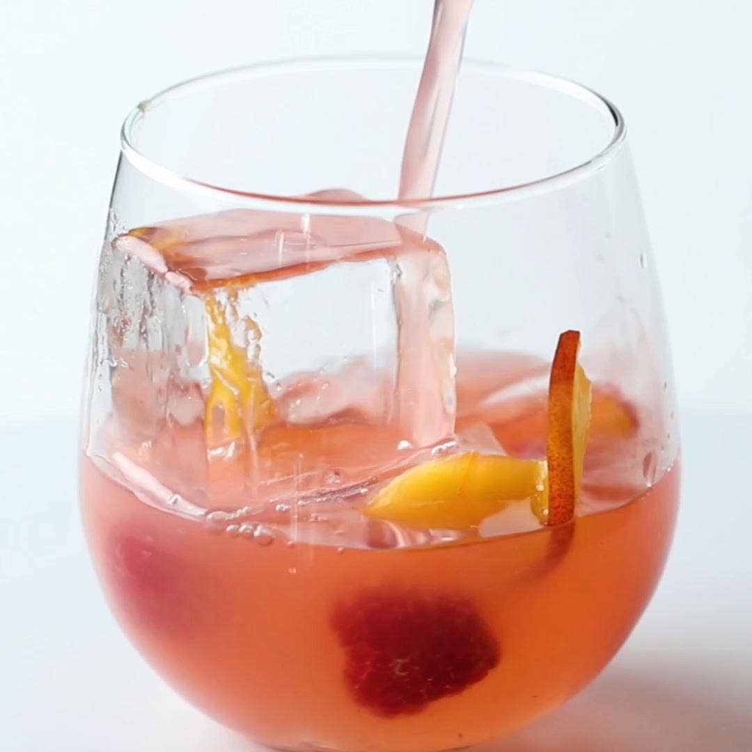 Spiked Raspberry Peach Lemonade Recipe By Tasty