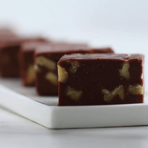 Chocolate Walnut 3-ingredient Fudge