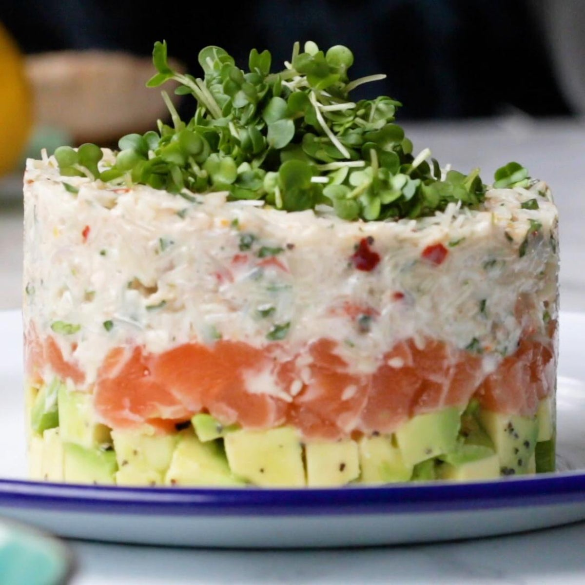 Avocado Salmon Salad Cups