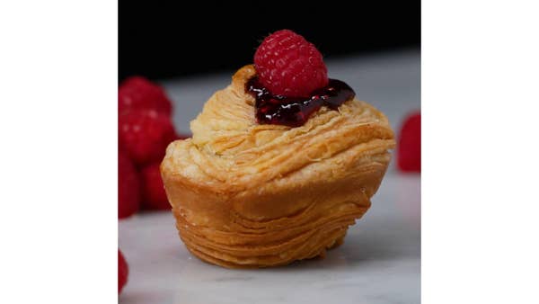 Raspberry Puff Pastry Muffin