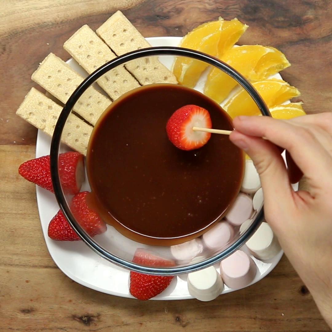 Boozy Chocolate Orange Fondue Recipe by Tasty
