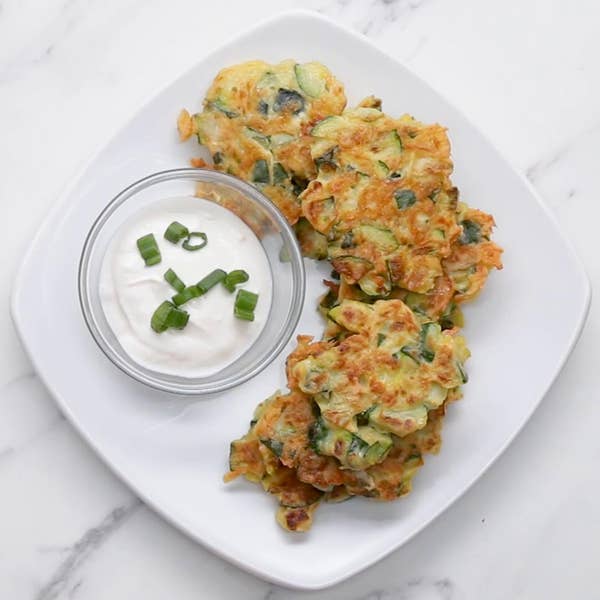 Zucchini Parmesan Fritters Recipe by Tasty