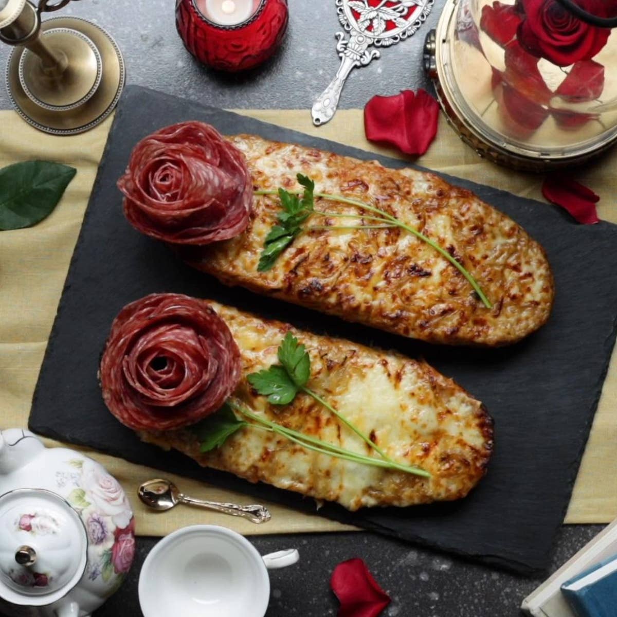Beauty And The Beast-Inspired French Bread Pizza