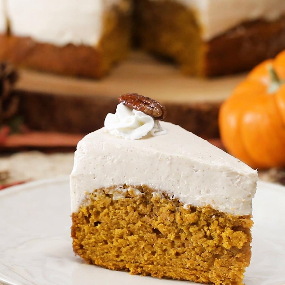 Pumpkin Bread-bottom Cheesecake Recipe by Tasty-image