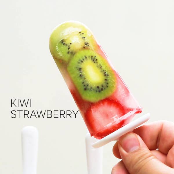 Kiwi Strawberry Popsicles